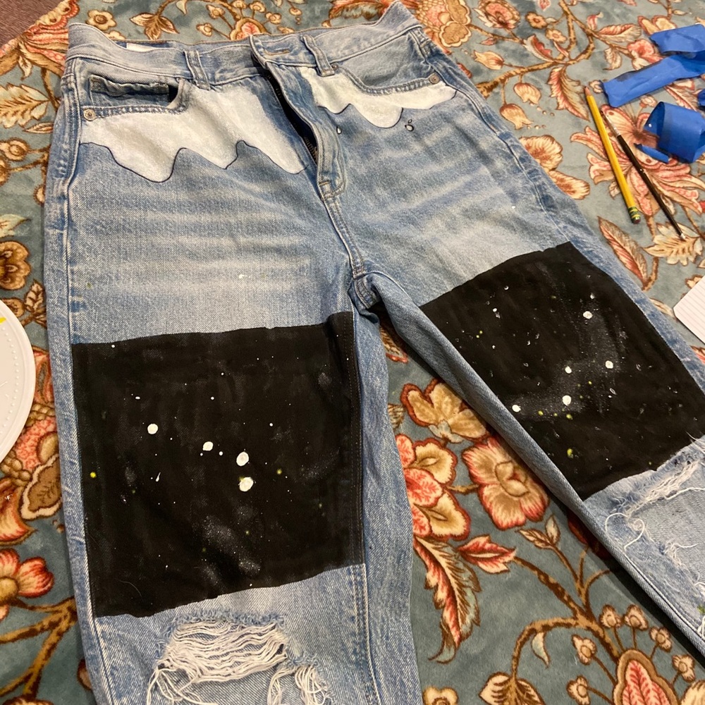 american eagle customized mom jeans